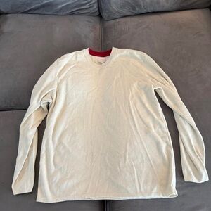 Men's Cream and White Jumper